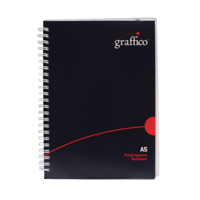 Graffico PP Wirebound Notebk A5 140P