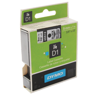 Dymo 1000 Label Tape 9mm Black Clear