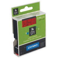 Dymo D1 LabelMaker Tape 9mm Blk/Red