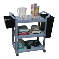 GPC 3 Shelf Service Trolley Grey