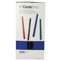 GBC CombBind A4 14mm Comb Blk Pk100