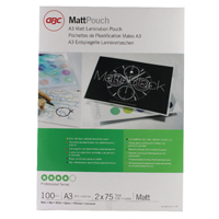 GBC A3 Lam Pouch Matt 150mic Pk100