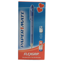 PaperMate Flexgrip Retract Blu Pk12