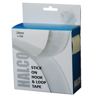 Halco Hook Loop Tape Roll 20mmx5m