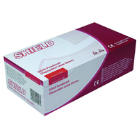 Shield Pwdr Latex Gloves M 100 GD45