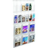 Helit Wall Display 18 Pockets Clear