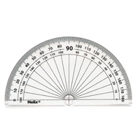 Helix 10cm 180D Protractor Clr Pk50