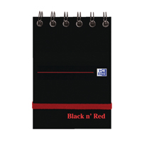 Black n Red Wire Elast Notepad A7 P5