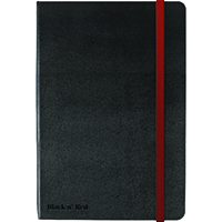 Black n Red Hard Cover Notebook A5