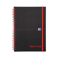 Black n Red PP Elast Notebook A5 Pk5