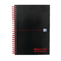 Black n Red Wire Rule Notebk A5 Pk10