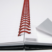 Black n Red Wire HB Notebook A5 Pk5