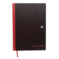 Black n Red HB Plain Notebook A4 Pk5