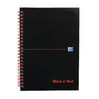 Black n Red Wire A-Z Notebook A5 Pk5