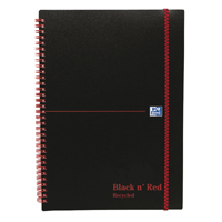 Black n Red PP Recyc Notebook A5 Pk5