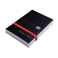 Black n Red HB Elast Notebk A7 Pk10