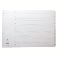 Concord Clasc A3 1-10 Mylar Indx Wht