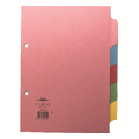 Concord Dvdr 5-Part A5 160gsm Ast