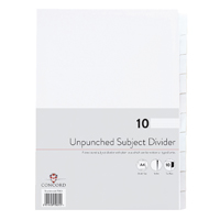 Concord Upchd Dvdr 10-Part Wht Pk10