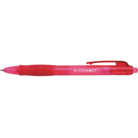 Q-Connect Retractable B/P Pen Red