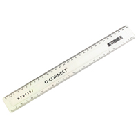 Q-Connect Ruler 300mm Clear