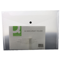 Q-Connect Doc Folder A4 Clear Pk12