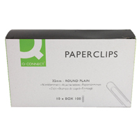 Q-Connect 32mm 100 Paperclip Pk10