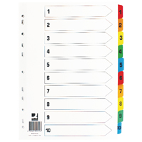 Q-Connect 1-10 Index MultiTab Wht A4