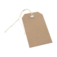 Strung Tags 146X73Mm Buff