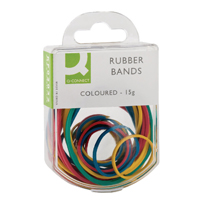 Q-Connect Rubber Bands 15gm Ast Col