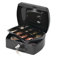 Q-Connect 8 Inch Black Cash Box