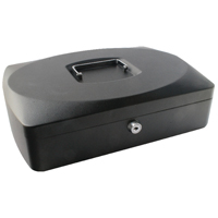 Q-Connect 10 Inch Black Cash Box