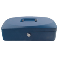 Q-Connect 12 Inch Blue Cash Box