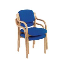 Jemini Wood Frame Chair with Blue