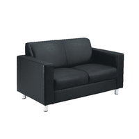 Avior Exec Rcpn Sofa Leather Black