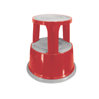 Q-Connect Red Metal Step Stool