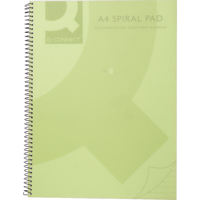 Q-Connect PP Spiral Pad A4 Green Pk5