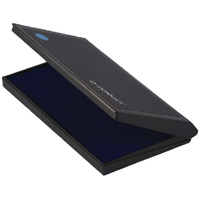 Q-Connect Stamp Pad Mtl Case Lge Blu