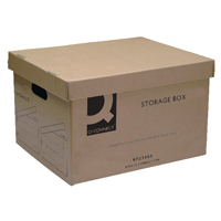 Q-Connect Brown Storage Box Pk10