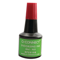 Q-Connect Endorse Ink 28ml Red Pk10