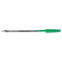 Q-Connect Ball Point Med Grn Pk20