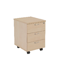 Jemini 3 Drw Mobile Pedestal Maple Jemini 3 Drw Mobile Pedestal Maple