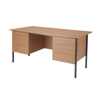 Serrion Dbl Ped 4Leg Desk Ellmau Bch