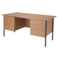 Serrion Dbl Ped 4Leg Desk Ellmau Bch