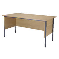 Serrion Rect 4 Leg Desk Ferrera Oak