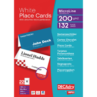 Decadry Perf Placecard 85x46 Wt P132