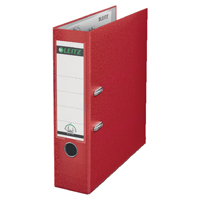 Leitz 180 Lach File 80mm A4 Red Pk10