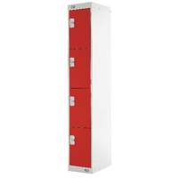 Four Compartment Locker 300 Red Four Compartment Locker 300 Red
