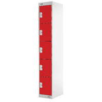 Five Compartment Locker 300 Red