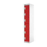 Six Compartment Locker 300 Red